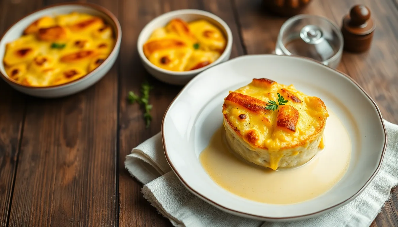 Gratin dauphinois traditionnel à la crème et à l'ail